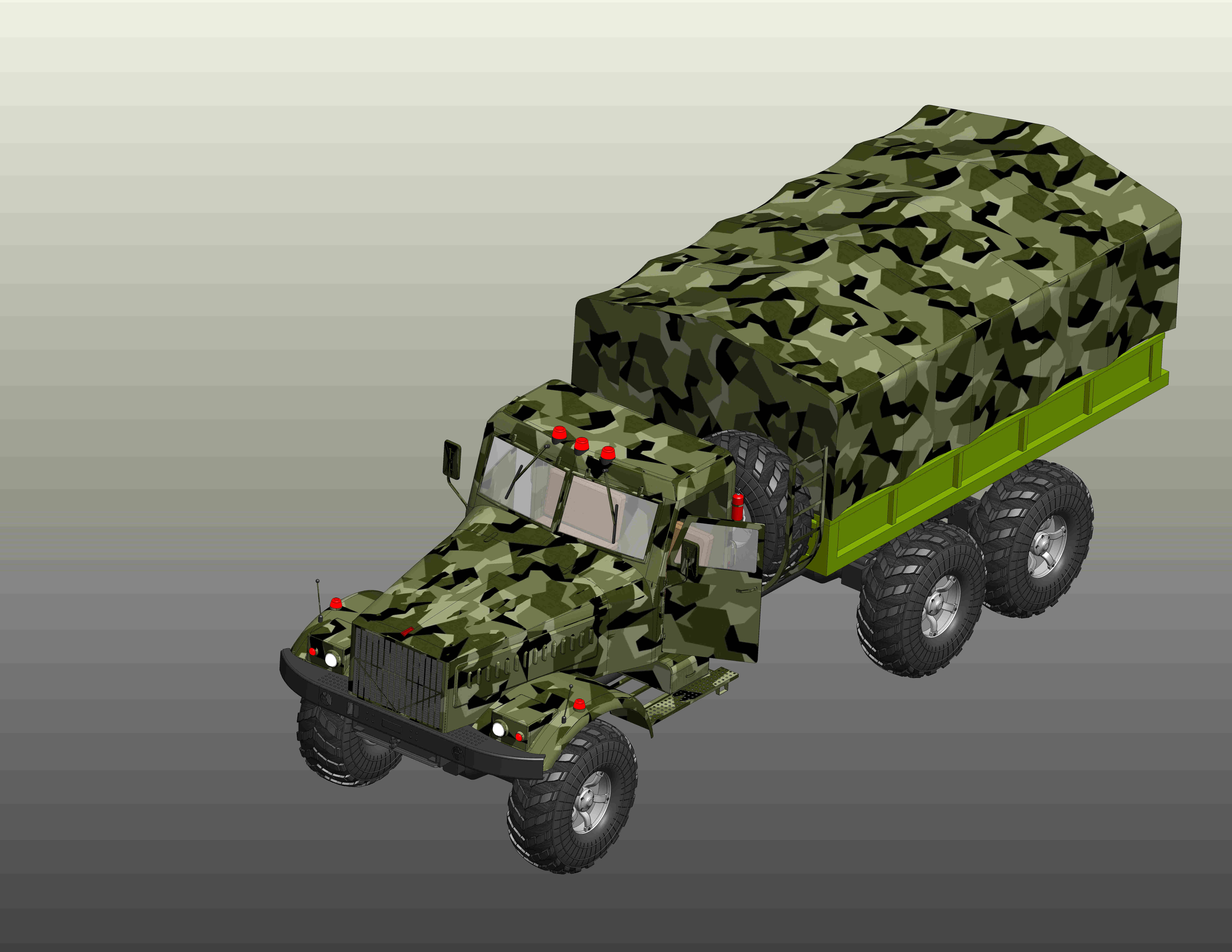 Karaz卡车模型3D图纸 x_t格式